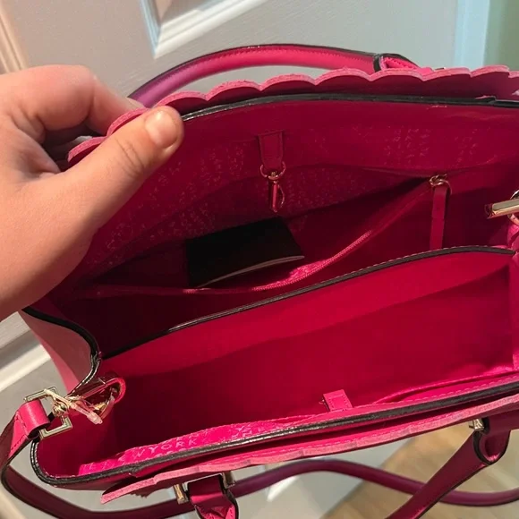 Kate Spade Fuchsia Scalloped Satchel - Picture 2 of 3